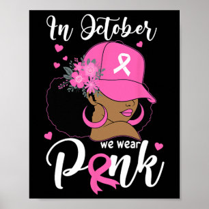 Poster Octobre Nous Portons Pink Breast Cancer Sensibilis
