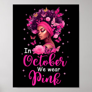 Poster Octobre Nous Portons Pink Breast Cancer Sensibilis