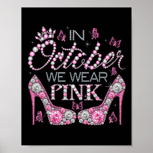 Poster Octobre Nous Portons Pink Breast Cancer Sensibilis