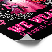 Poster Octobre Nous Portons Pink Ghost Witch Cancer du Se (Coin)