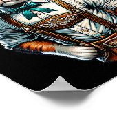 Poster Octobre Parti Chat Funny Allemand Bavarois Lederho (Coin)