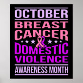 Poster Octobre Soutien du Mois de sensibilisation à la vi (Devant)