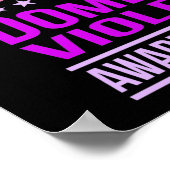 Poster Octobre Soutien du Mois de sensibilisation à la vi (Coin)