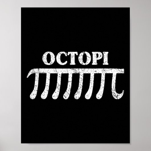 Poster Octopi Funny Pi Don Pour Les Amateurs De Maths De  (Devant)