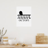 Poster Octopi - Funny Pi Octopus Math (Cuisine)