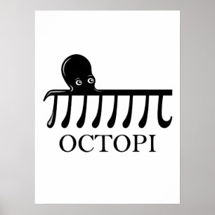 Poster Octopi - Funny Pi Octopus Math