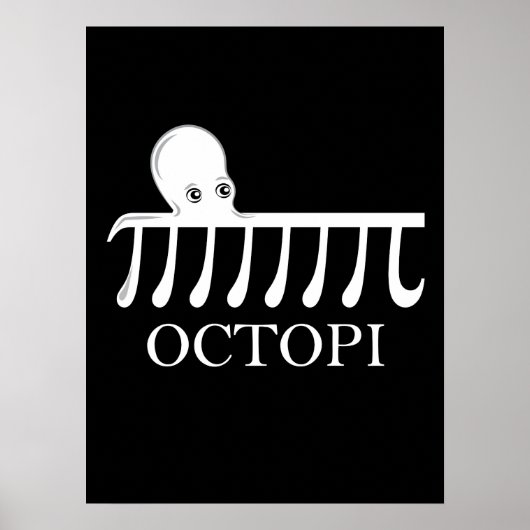 Poster Octopi - Funny Pi Octopus Math (Devant)