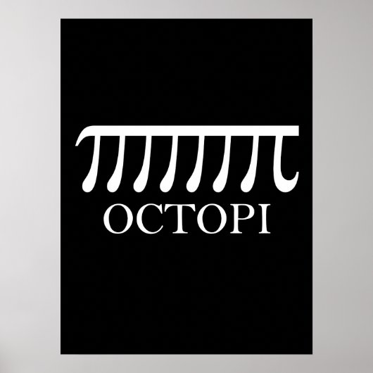 Poster Octopi - Funny Pi Octopus Math (Devant)