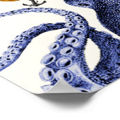 Poster Octopus avec Casquette nautique (Coin)
