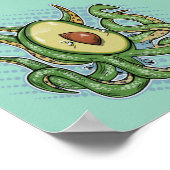 Poster Octopus Avocado (Coin)