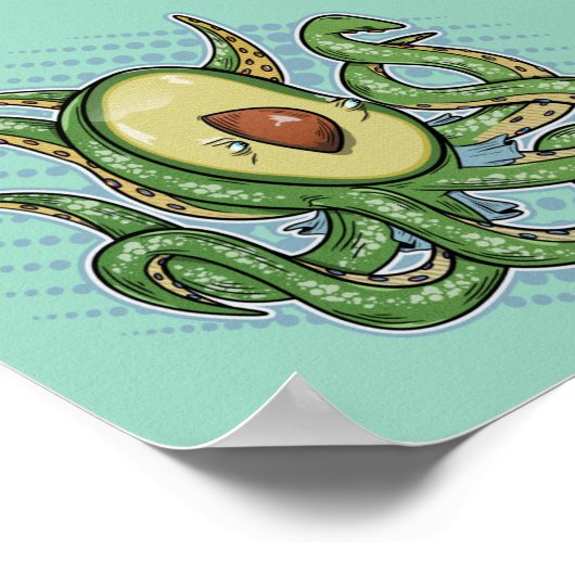 Poster Octopus Avocado (Coin)