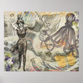 Poster Octopus Beach Vacation (Devant)