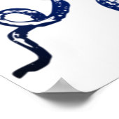 Poster Octopus bleu (Coin)
