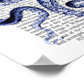 Poster Octopus bleu (Coin)