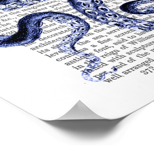 Poster Octopus bleu (Coin)