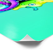 Poster Octopus coloré Jouer de la guitare (Coin)