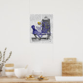 Poster Octopus dans le bain (Cuisine)