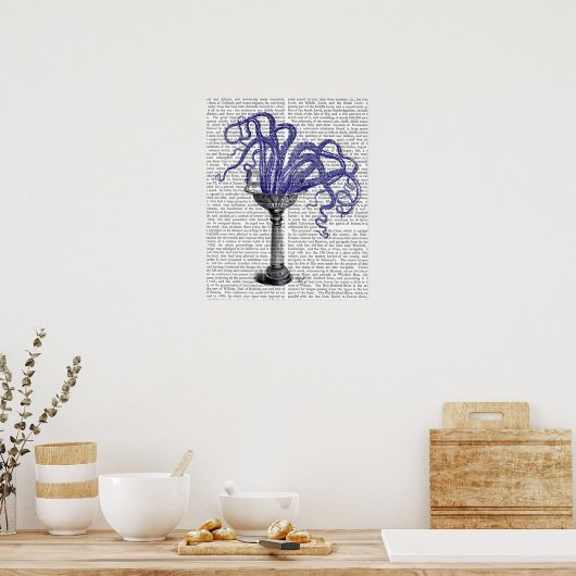 Poster Octopus dans l'évier (Cuisine)