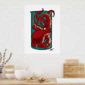 Poster Octopus dans un bocal (Cuisine)
