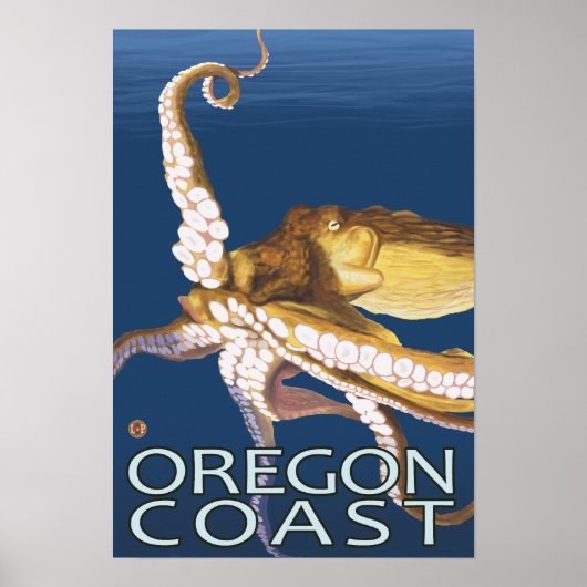 Poster Octopus de la côte de l'Oregon (Devant)