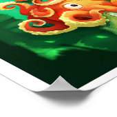 Poster Octopus et ses livres (Coin)