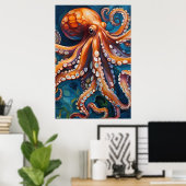 Poster | Octopus | Kunst (Thuiskantoor)
