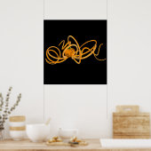 Poster Octopus orange (Cuisine)