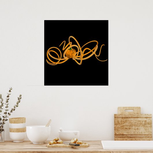 Poster Octopus orange (Cuisine)