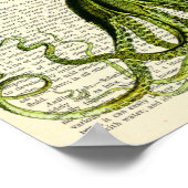 Poster Octopus portant un crâne, gothique, horreur, calma (Coin)