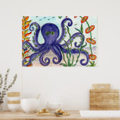 Poster Octopus pourpre (Cuisine)
