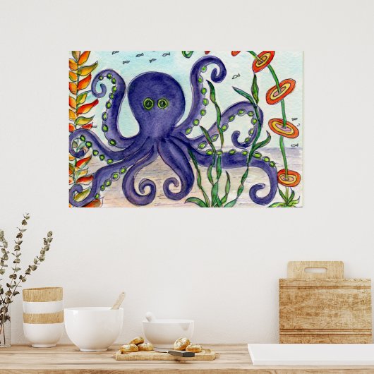 Poster Octopus pourpre (Cuisine)