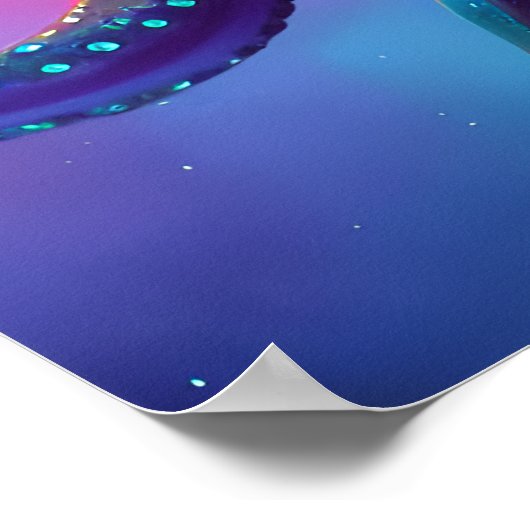 Poster Octopus pourpre foncé (Coin)