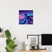 Poster Octopus pourpre foncé (Bureau à domicile)