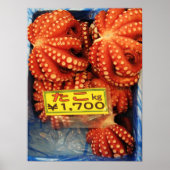 Poster Octopus Tako た こ marché de poisson Tsukiji, Tokyo, (Devant)