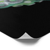 Poster Octopus vert 20 x 16 (Coin)