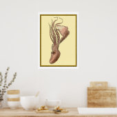 Poster Octopus vintage (Cuisine)