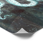 Poster Octopus Vintage nautique (Coin)