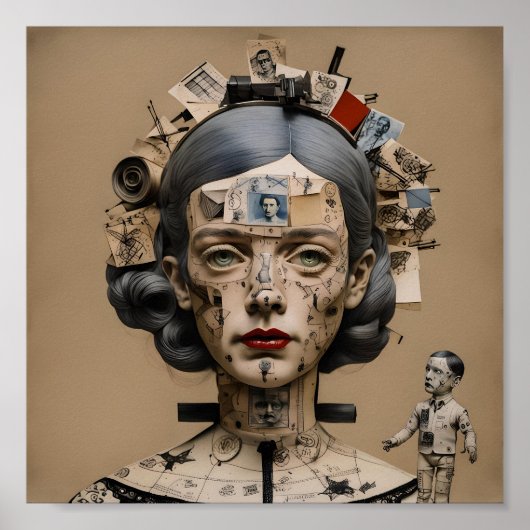 Poster Odd Doll Surréaliste AI image 004 P (Devant)