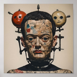 Poster Odd Doll Surréaliste AI image 010 P