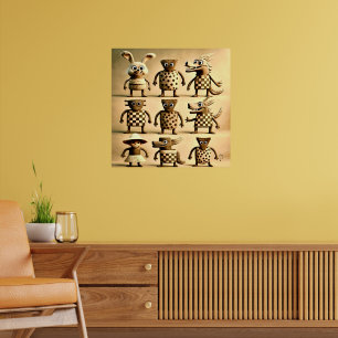 Poster Odd Friends - Checker & Dots Creator Family