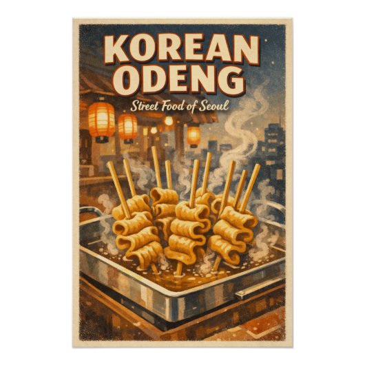 Poster Odeng coréen (Eomuk), nourriture traditionnelle 20 (Devant)