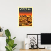 Poster Odessa Texas vintage (Bureau à domicile)