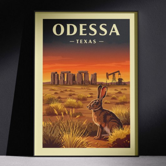 Poster Odessa Texas vintage