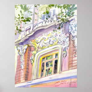 Poster Odessa Ukraine Fenêtre Passage Peinture originale