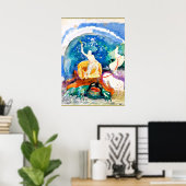 Poster Odilon Redon - Apollo chevauchant un monstre vert (Bureau à domicile)
