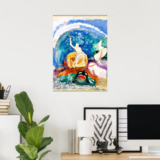 Poster Odilon Redon - Apollo chevauchant un monstre vert (Bureau à domicile)