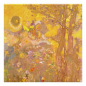Poster Odilon Redon - Arbre sur Arrière - plan Jaune (Devant)