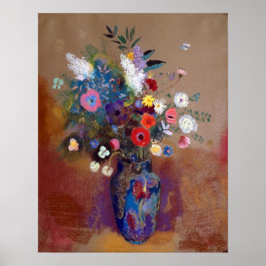 Poster Odilon Redon Bouquet de fleurs (Devant)