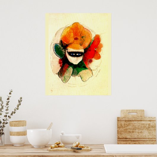 Poster Odilon Redon - L'anémone masquée, art abstrait (Cuisine)