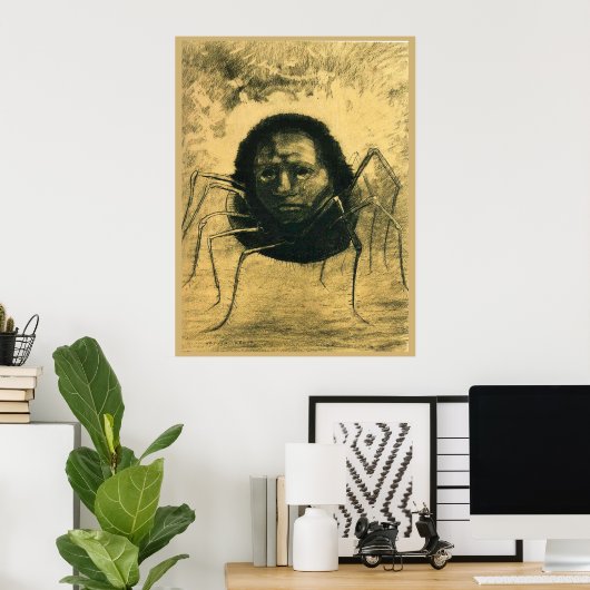Poster Odilon Redon - L'Araignée En Pleure, (Bureau à domicile)